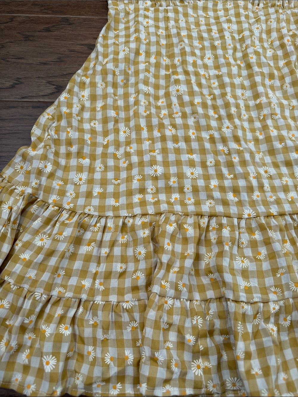 Petal + Pup Yellow Gingham & Daisy Sz 8 Cottagecore Smocked Dress -M ✨ - Picture 8 of 10